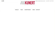 Tablet Screenshot of kanzleikunert.de